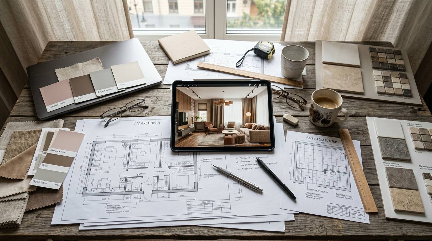 3D interior visualization – see the beginning of the renovation